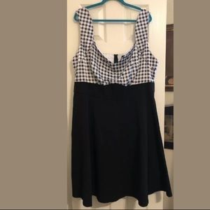 NWT Fabulous Torrid retro black checkered dress 24